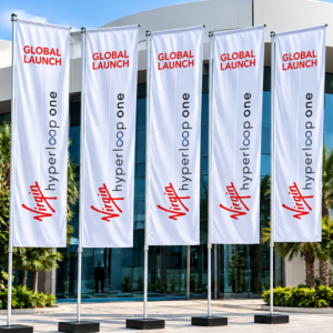 Custom L Shape Flags Dubai – Premium Advertising Flags