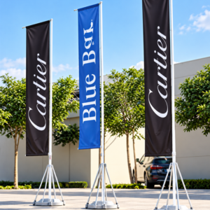 Custom Telescopic Flags Dubai – Premium Outdoor Advertising Flags