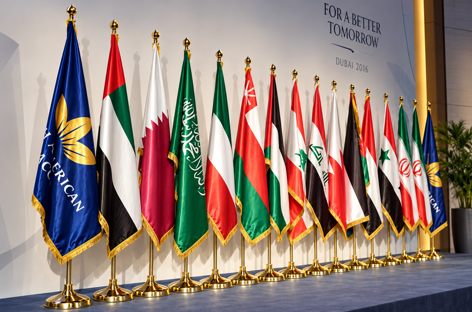 Conference Flags Dubai – Premium Indoor Event Flags
